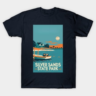 A Vintage Travel Art of the Silver Sands State Park - Connecticut - US T-Shirt